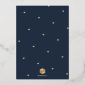 PixDezines DIYカラー石板ブルーアー救チ日付 箔招待状 (裏面)