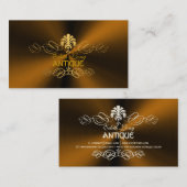 PixDezines diyカラー/アンティークは金属をフェイクスクロール 名刺 (正面/裏面)