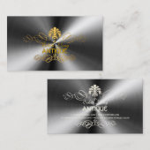 PixDezines diyカラー/アンティークは金属をフェイクスクロール 名刺 (正面/裏面)