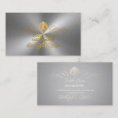 PixDezines diyカラー/アンティークは金属をフェイクスクロール 名刺 (正面/裏面)