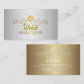 PixDezines diyカラー/アンティークは金属をフェイクスクロール 名刺 (正面/裏面)