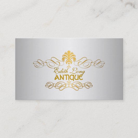 PixDezines diyカラー/アンティークは金属をフェイクスクロール 名刺 (正面)