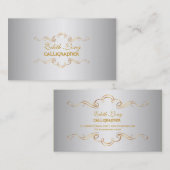 PixDezines diyカラー/アンティークスクロール 名刺 (正面/裏面)