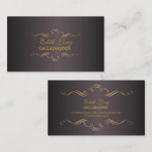 PixDezines diyカラー/アンティークスクロール 名刺 (正面/裏面)