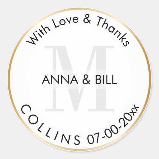 PixDezines DIYカラー/グレー/ありがとう ラウンドシール (正面)