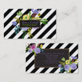 PixDezines DIYカラー/ストライプ/weattercolorフローラ 名刺 (正面/裏面)