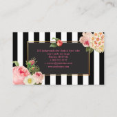 PixDezines DIYカラー/ストライプprimrose/peonies 名刺 (裏面)