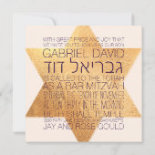 PixDezines DIYカラー/タイポグラフィ/バー(ユダヤ教の)バル・ミツバー 招待状 (裏面)