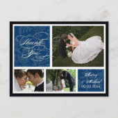 PixDezines DIYカラー/ダマスク写真ありがとう ポストカード (正面)