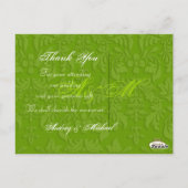 PixDezines DIYカラー/ダマスク写真ありがとう ポストカード (裏面)