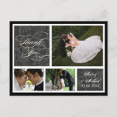 PixDezines DIYカラー/ダマスク写真ありがとう ポストカード (正面)