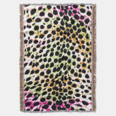 PixDezines DIYカラー/チータプリント スローブランケット (正面縦)