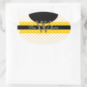 PIxDezines DIYカラー、ドットet al. 楕円形シール (バッグ)