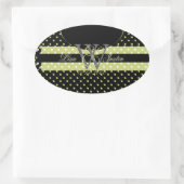 PIxDezines DIYカラー、ドットet al. 楕円形シール (バッグ)