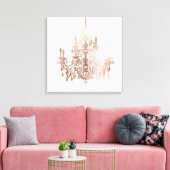 PixDezines DIYカラー/バラ金ゴールドシャンデリア キャンバスプリント (インサイチュ (リビング))