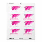 PixDezines DIYカラー！ピンクパーム前面 ラベル (フルシート)