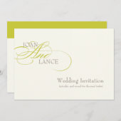 PixDezines DIYカラー…ファンシーフォント... 招待状 (正面/裏面)