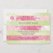 PixDezines DIYカラー/フォイルフェイクズストライプバルミツワー 招待状 (裏面)