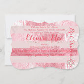 PixDezines DIYカラー/フォイルフェイクズストライプブリットシャロム 招待状 (裏面)