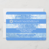 PixDezines DIYカラー/フォイルフェイクバーストライプ(ユダヤ教の)バル・ミツバー 招待状 (裏面)