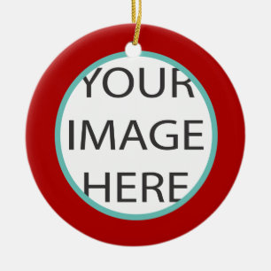 PixDezines DIYカラー/フォトフレーム/クリスマス セラミックオーナメント