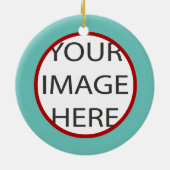 PixDezines DIYカラー/フォトフレーム/クリスマス セラミックオーナメント (裏面)