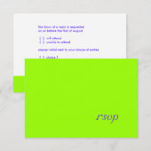 PixDezines DIYカラー+フォント/rsvpテンプレート/ライム 出欠カード (正面/裏面)