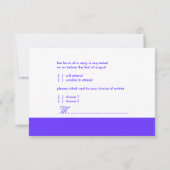 PixDezines DIYカラー+フォント/rsvpテンプレート/紫 出欠カード (裏面)