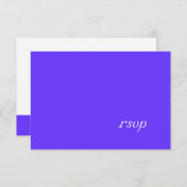 PixDezines DIYカラー+フォント/rsvpテンプレート/紫 出欠カード (正面/裏面)