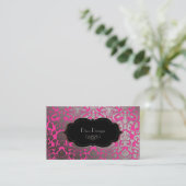 PixDezines DIYカラー/ホットピンクフローラダマスク 名刺 (スタンド正面)