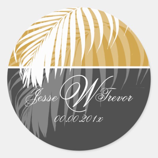 PixDezines DIYカラー/ホワイトパームフロント ラウンドシール (正面)