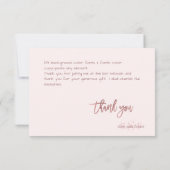 PixDezines DIYカラー/モノグラムありがとう/フラット サンキューカード (裏面)