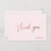 PixDezines DIYカラー/モノグラムありがとう/フラット サンキューカード (正面/裏面)