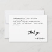 PixDezines DIYカラー/モノグラムありがとう/フラット サンキューカード (裏面)