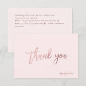 PixDezines DIYカラー/モノグラム ありがとう/フラット サンキューカード (正面/裏面)