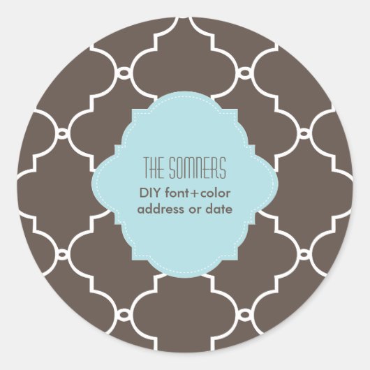 PixDezines DIYカラー、モロッコトレリス ラウンドシール (正面)