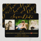 PixDezines DIYカラー/写真は日付を保存 セーブザデート (正面/裏面)