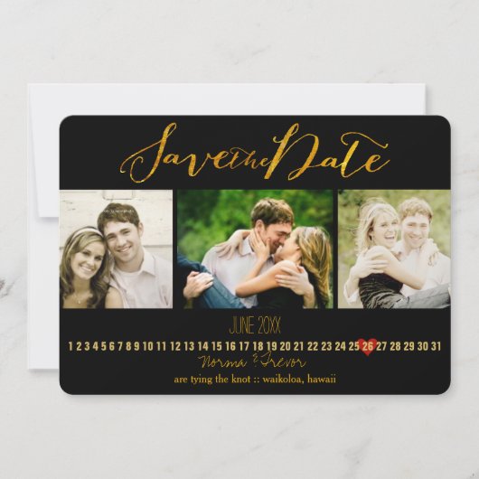 PixDezines DIYカラー/写真は日付を保存 セーブザデート (正面)