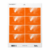 PixDezines DIYカラー！白いヤシの葉 ラベル (フルシート)