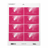 PixDezines DIYカラー！白いヤシの葉 ラベル (フルシート)