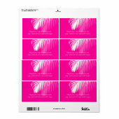 PixDezines DIYカラー！白いヤシの葉 ラベル (フルシート)