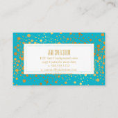 PixDezines DIYカラー/目まいフェイクの金ゴールド 名刺 (裏面)