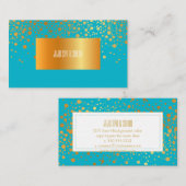 PixDezines DIYカラー/目まいフェイクの金ゴールド 名刺 (正面/裏面)