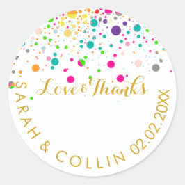 PixDezines DIYカラー/眩しい/虹の斑点 ラウンドシール