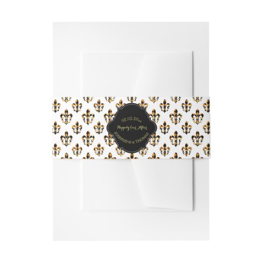 PixDezines DIYカラー/（紋章の）フラ・ダ・リ 招待状ベリーバンド (正面例)