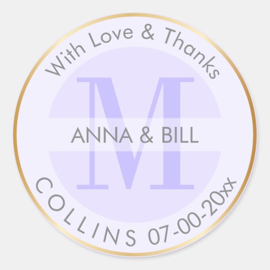 PixDezines DIYカラー/紫薄紫/サンキュー ラウンドシール (正面)