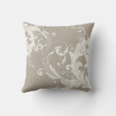 PixDezines DIYカラー/調整可能なクリームスワール クッション (裏面)