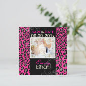 PixDezines DIYカラー/Leopard、写救真日付 セーブザデート (スタンド正面)