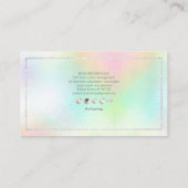 PixDezines DIYシルバーフェイクモノグラムホログラフィー 名刺 (裏面)