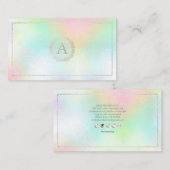 PixDezines DIYシルバーフェイクモノグラムホログラフィー 名刺 (正面/裏面)